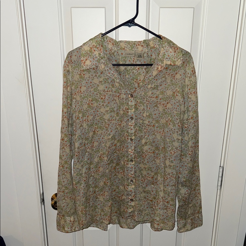 L.L. Bean Retro 70s Style Blouse